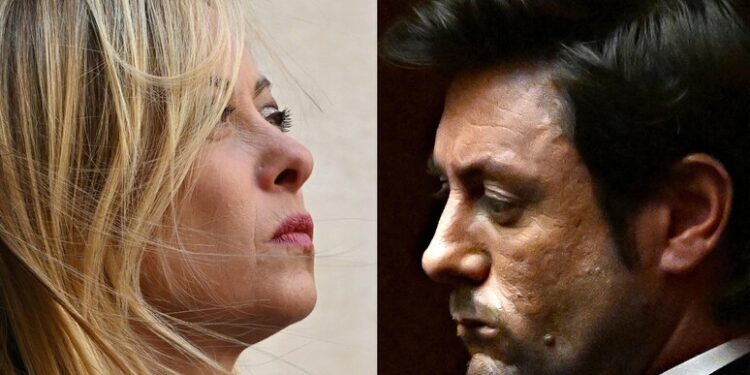 Giorgia Meloni e Andrea Giambruno