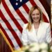 La Premier, Giorgia Meloni, durante l'incontro con i rappresentati del Congresso Usa e con lo speaker della Camera dei Rappresentanti Kevin Owen McCarthy, 27 luglio 2023. NPK ANSA / Filippo Attili - Ufficio stampa Palazzo Chigi
