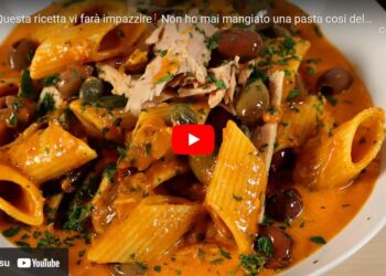 Pasta al tonno e crema di peperoni