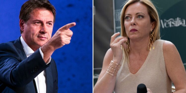 Giuseppe Conte e Giorgia Meloni
