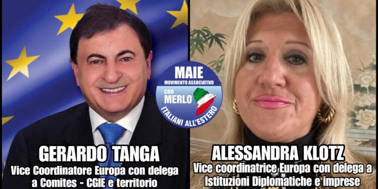 Italiani all’estero, Massimo Romagnoli nomina Alessandra Klotz e Gerardo Tanga vice coordinatori MAIE Europa