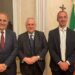 Da sinistra, nella foto: Ricardo Merlo, presidente MAIE, e i senatori Lotito e Borghese