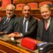 Da sinistra, nella foto: i senatori Lotito (Fi), Borghese (MAIE), Malan (Fdi)