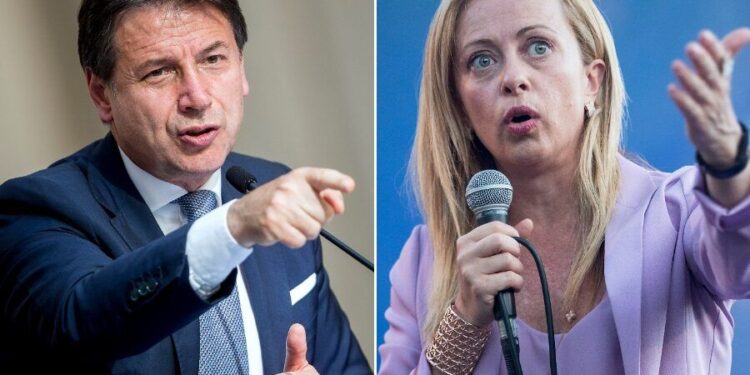 Giuseppe Conte e Giorgia Meloni