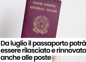 INFO UTILI | Da luglio si potrà rinnovare il passaporto presso gli uffici postali