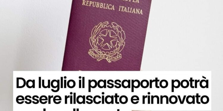 INFO UTILI | Da luglio si potrà rinnovare il passaporto presso gli uffici postali