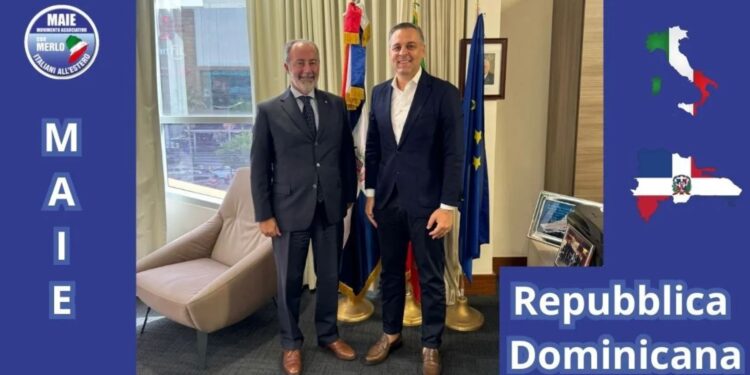 REPUBBLICA DOMINICANA | Santo Domingo, Atrigna (MAIE) incontra l’Ambasciatore d’Italia Stefano Queirolo Palmas