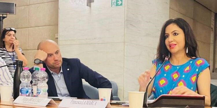 La Sen. Francesca La Marca, Pd, interviene in Plenaria CGIE