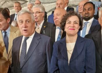 Maria Chiara Prodi, Segretario generale del CGIE, con il ministro degli Esteri Antonio Tajani