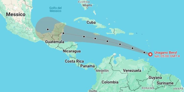 L’uragano Beryl verso i Caraibi, venti a 240 km/h: “Non è uno scherzo”
