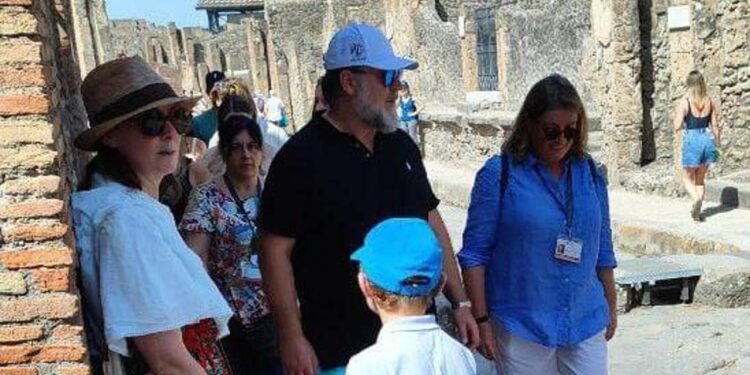 Russel Crowe a Pompei
