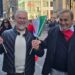 Vncenzo Odoguardi a New sfila alla Columbus Day Parade con il presidente del Movimento Associativo Italiani all'Estero Ricardo Merlo