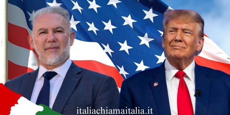 Vincenzo Odoguardi e Donald Trump (idea grafica Italiachiamaitalia.it)