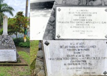 Comites Costa Rica: “Un Monumento di Storia, Sacrificio e Ricordo”. Eretto nel marzo del 1955 in memoria degli immigrati italiani che, con coraggio e sacrificio, contribuirono alla costruzione della linea ferroviaria del Paese