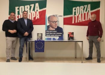 Foto insieme ai consiglieri della CDU Masimigliano Agosta e Giovanni Barone