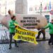 PROPOSTA CONTRO ALLEVAMENTI INTENSIVI | Maiale gigante di Greenpeace davanti al Parlamento
