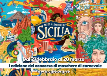 Il Consiglio Generale degli Italiani all'Estero (CGIE) in Venezuela ha annunciato il lancio della prima edizione del Concorso di Maschere di Carnevale “Miti e Leggende di Sicilia”