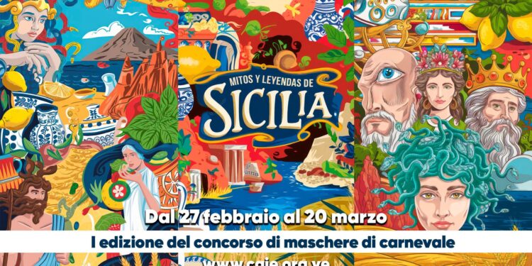 Il Consiglio Generale degli Italiani all'Estero (CGIE) in Venezuela ha annunciato il lancio della prima edizione del Concorso di Maschere di Carnevale “Miti e Leggende di Sicilia”