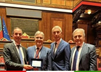 Merlo, Borghese e De Poli con il governatore di Cordoba Martin Llaryora