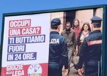 Manifesto della Lega a Roma, è polemica