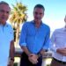 Mario Borghese, Sen. MAIE, e Antonio Iachini, Coordinatore MAIE America, con il presidente della Regione Calabria, Roberto Occhiuto