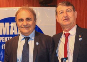 Daniel Pavarin con Ricardo Merlo, presidente MAIE