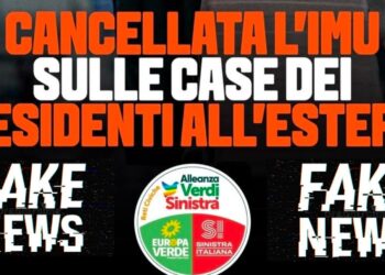 Imu italiani all'estero, sinistra spacciatrice di fake news