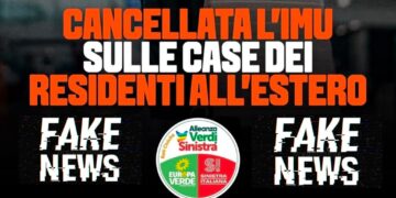 Imu italiani all'estero, sinistra spacciatrice di fake news