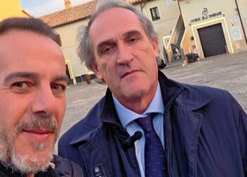 Ricky Filosa, fondatore e direttore di ItaliaChiamaItalia.it, con il Sen. Roberto Menia, Fratelli d'Italia