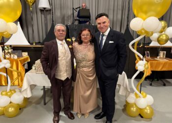 Massimo Romagnoli, CGIE, a Genk per la celebrazione dei 50 anni di matrimonio di Paolo Piazza e Carmelina Canta