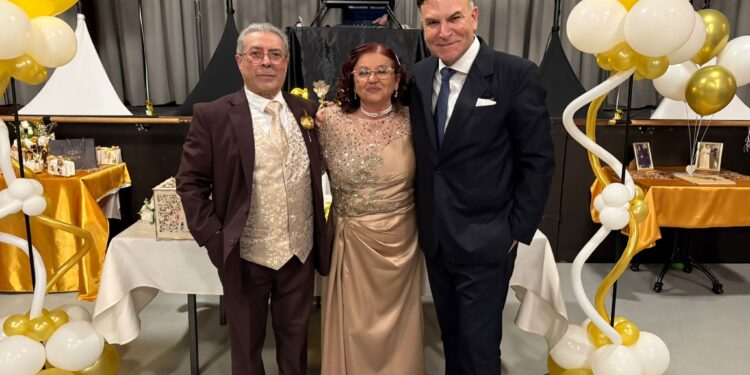 Massimo Romagnoli, CGIE, a Genk per la celebrazione dei 50 anni di matrimonio di Paolo Piazza e Carmelina Canta