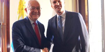 Il Ministro degli Affari Esteri dell’Uruguay, Mario Lubetkin e il Segretario Generale IILA, Giorgio Silli