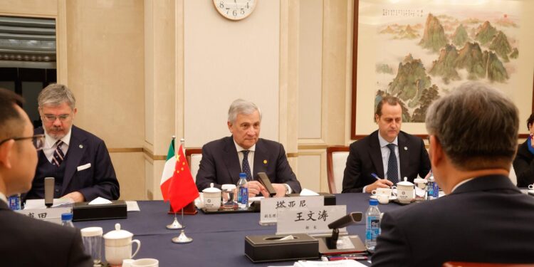 Tajani a Pechino