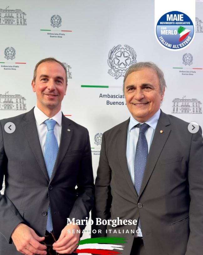 Sen. Mario Borghese con il presidente del MAIE Ricardo Merlo