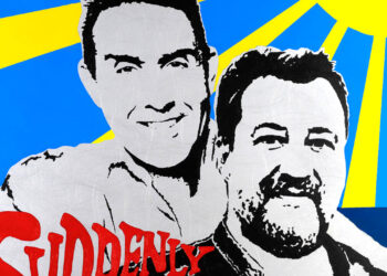Salvini e Vannacci: murale a Milano