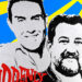 Salvini e Vannacci: murale a Milano