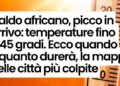 Meteo, caldo africano