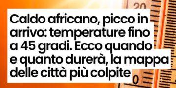 Meteo, caldo africano