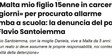 15enne italiano detenuto a Malta