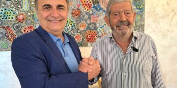 Nick Scali con il presidente del MAIE, Ricardo Merlo