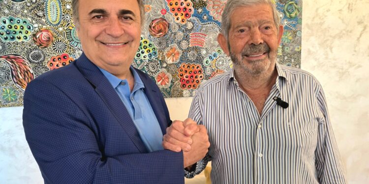 Nick Scali con il presidente del MAIE, Ricardo Merlo