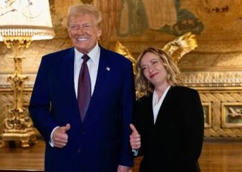 Giorgia Meloni con Donald Trump